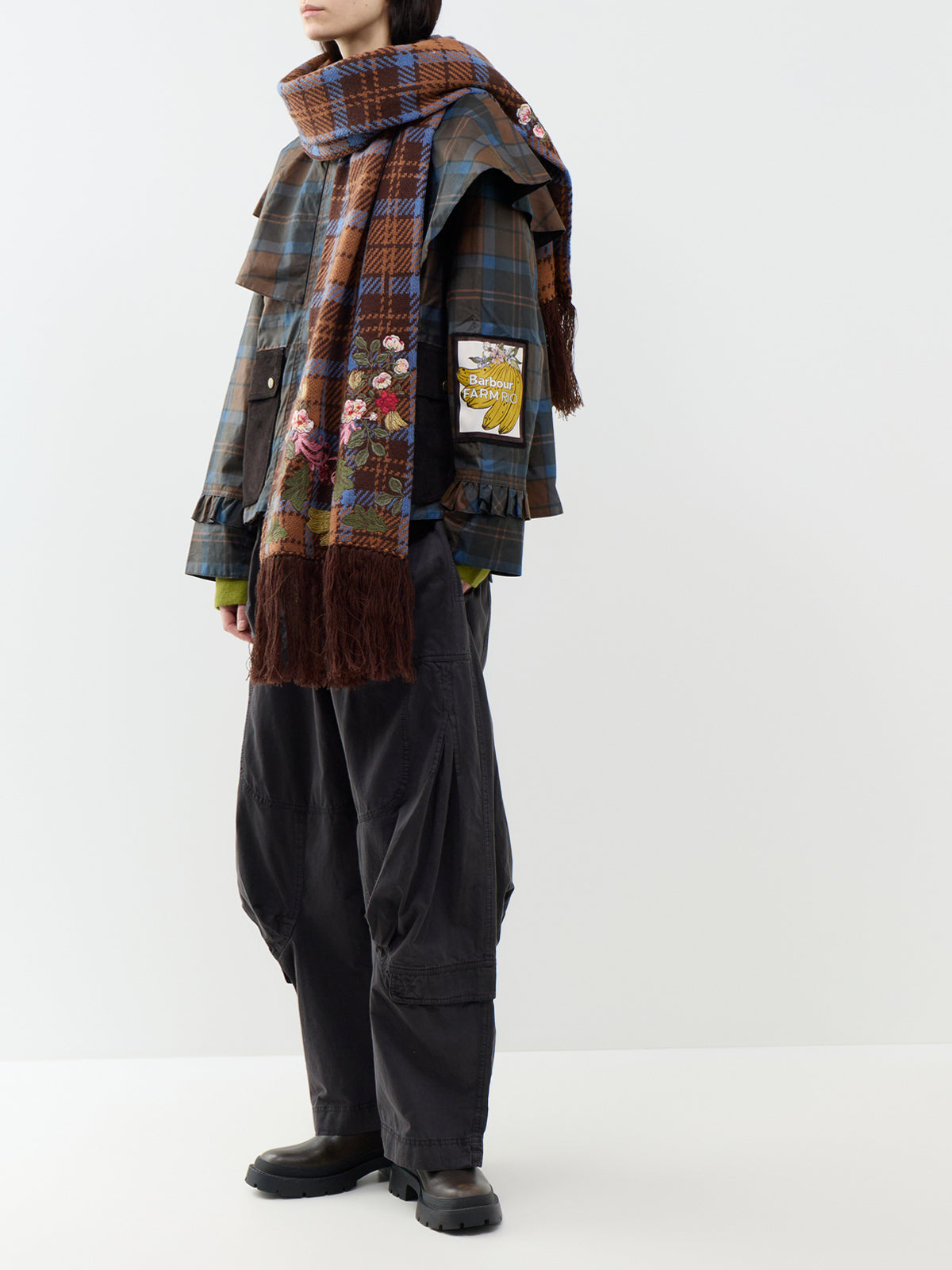 Barbour x FARM Rio Angelina 100% Waxed Cotton Jacket