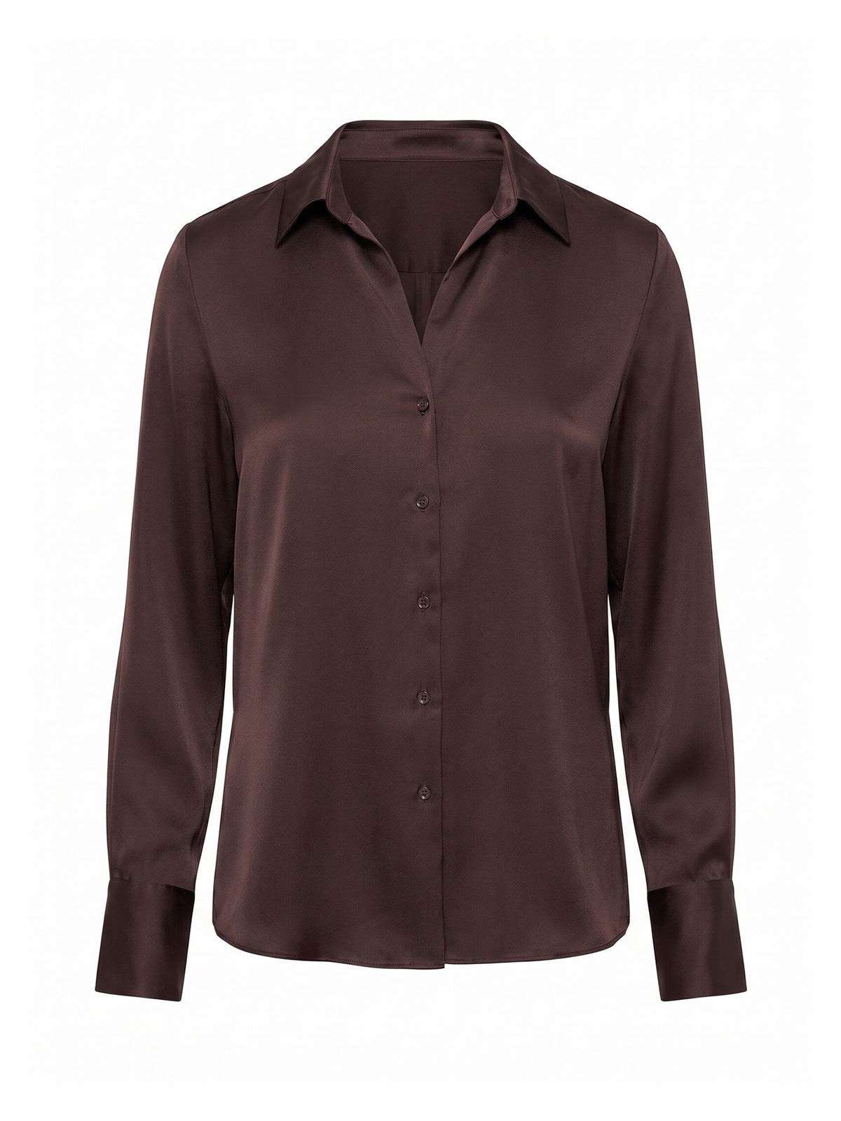 Harvey Notched Neck Satin Shirt