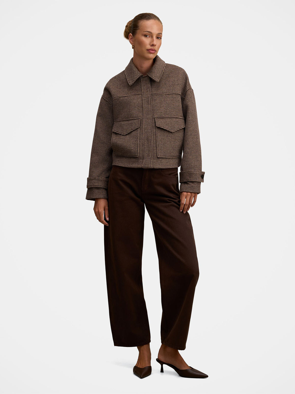 Kaylee Check Cropped Jacket