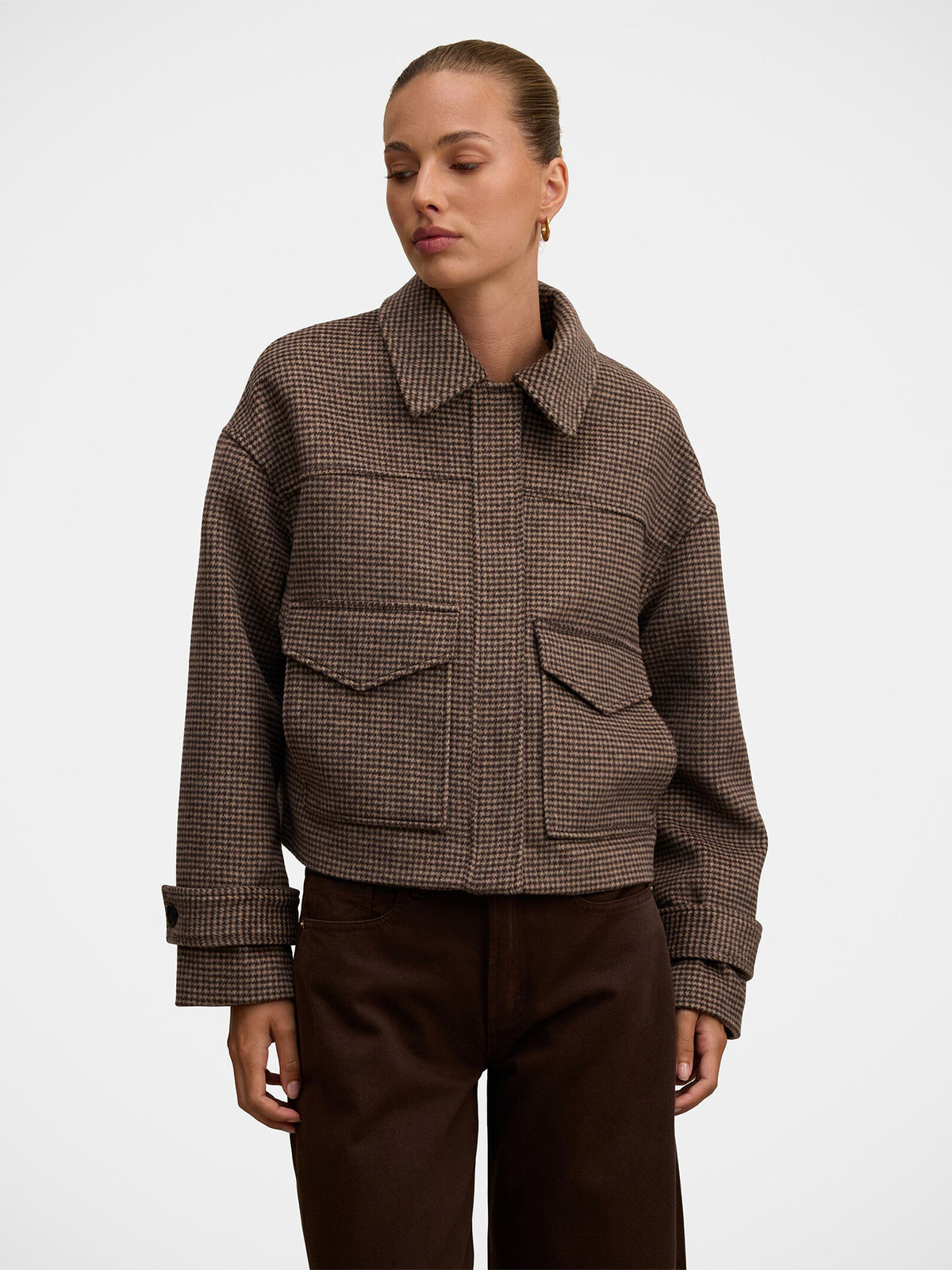Kaylee Check Cropped Jacket