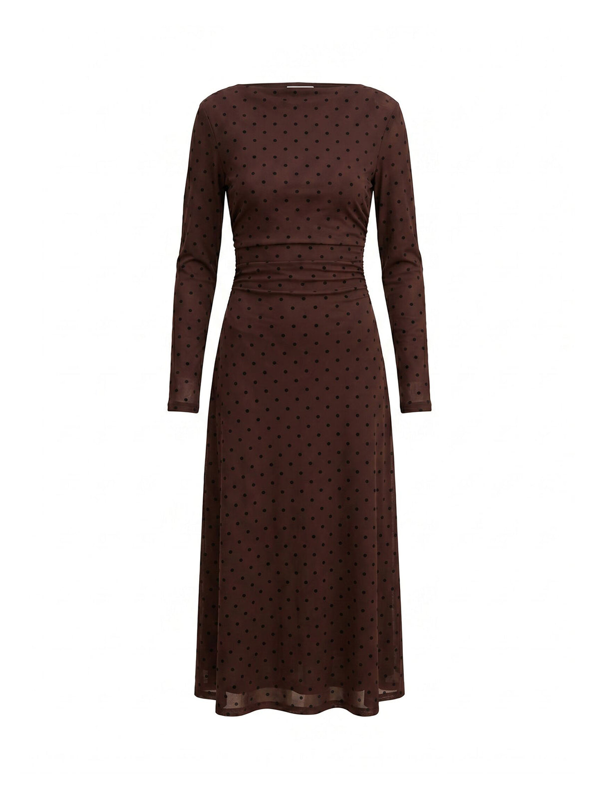 Bonnie Spot Mesh Midi Dress