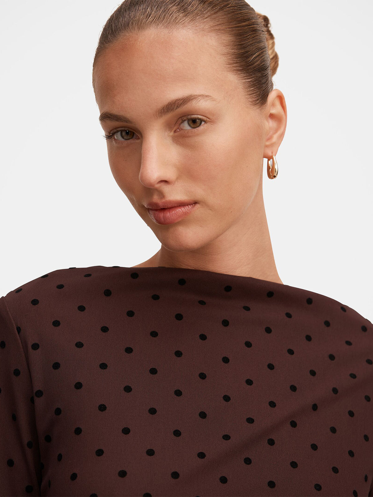 Bonnie Spot Mesh Midi Dress