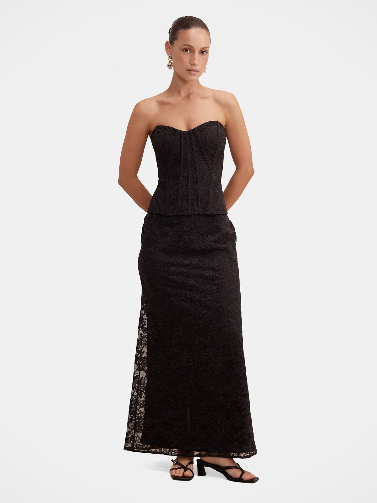 Myla Petite Corset Lace Maxi Dress