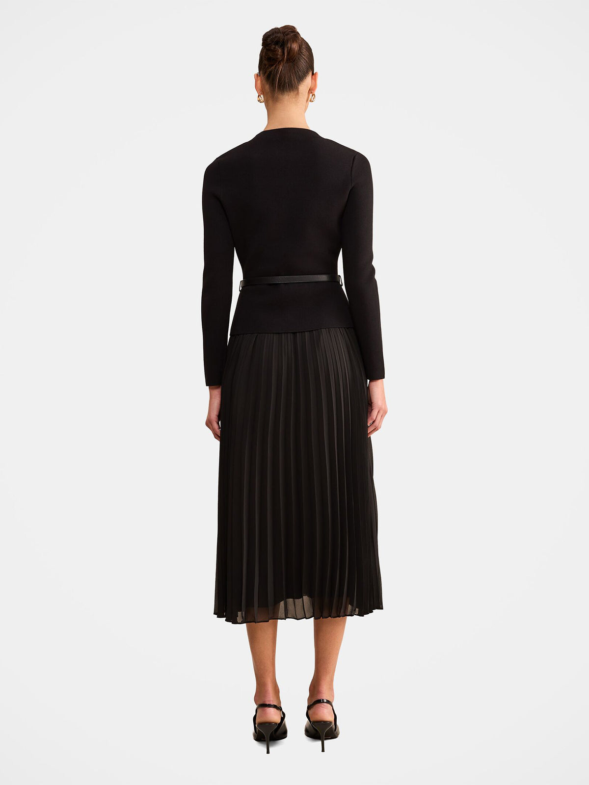 Milana Funnel Neck Midi Dress