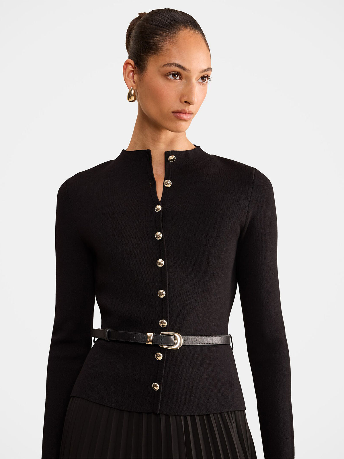 Milana Funnel Neck Midi Dress