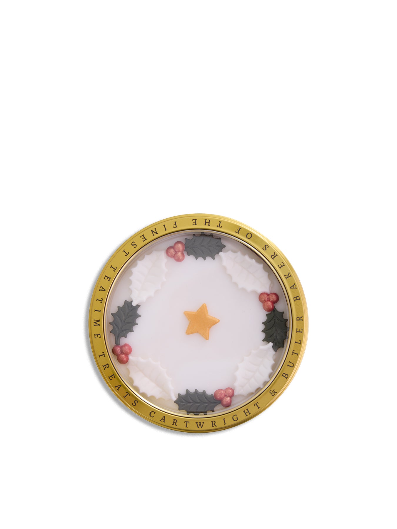 Round Iced Christmas Cake Tin 700g