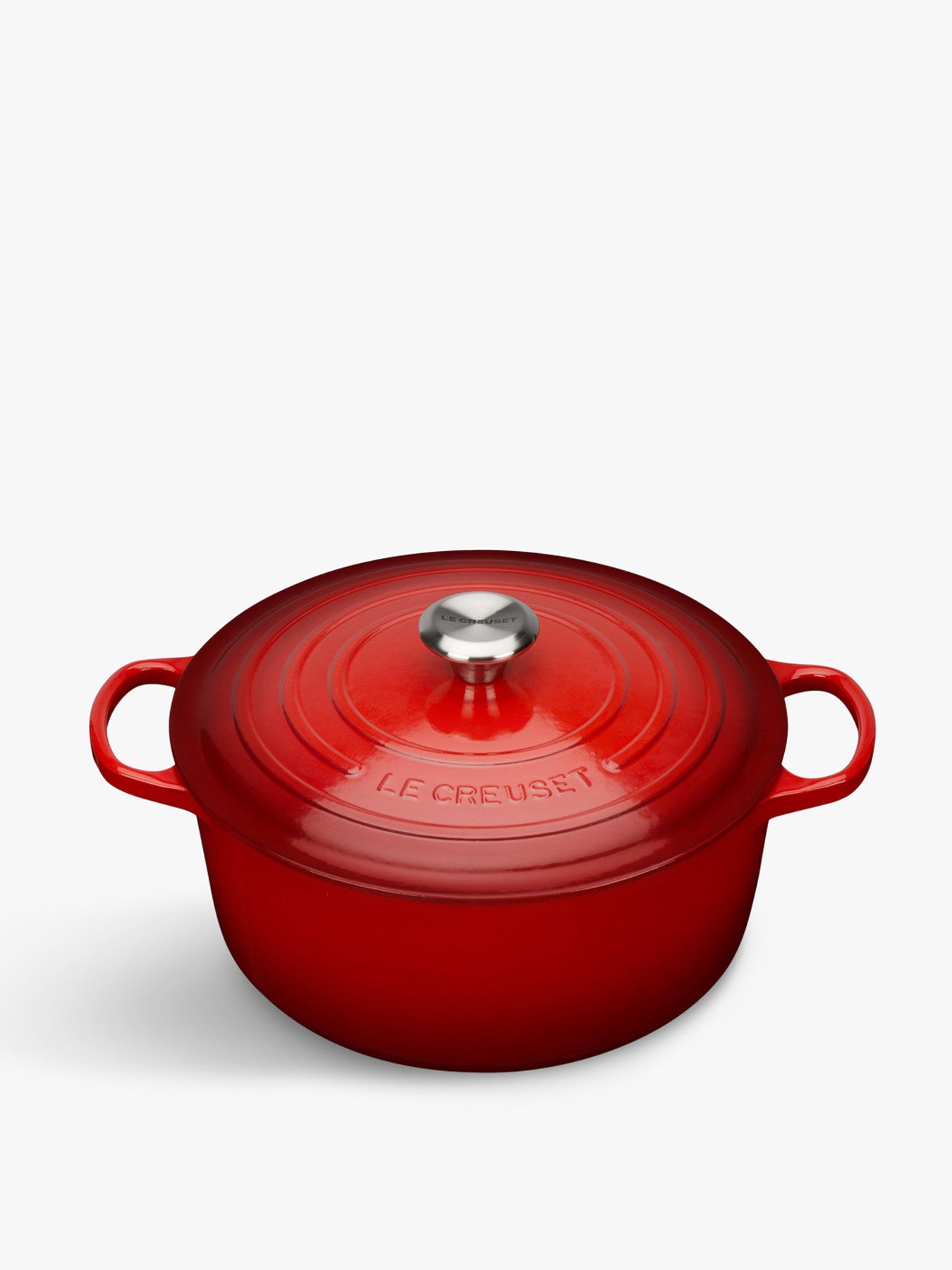 Cast Iron Round Casserole 28cm Cerise