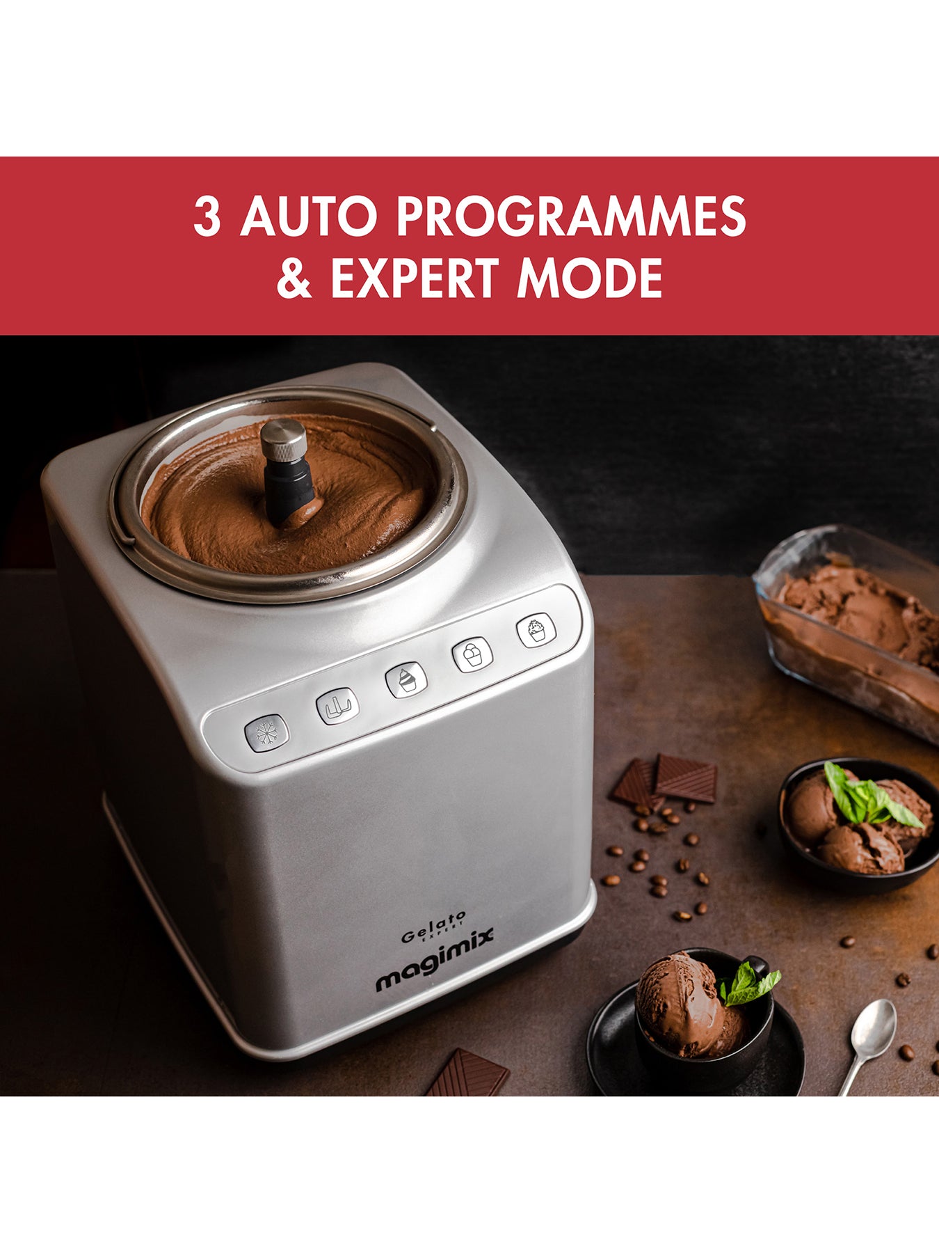 Gelato Expert Ice Cream Maker Silver