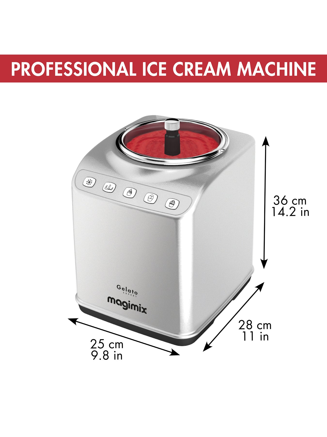 Gelato Expert Ice Cream Maker Silver