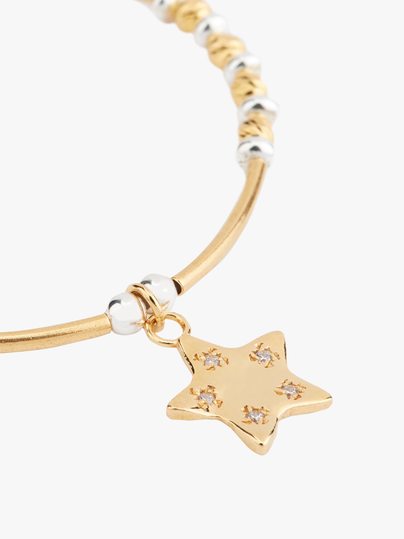 Gold and Silver Sparkle Star Bracelet