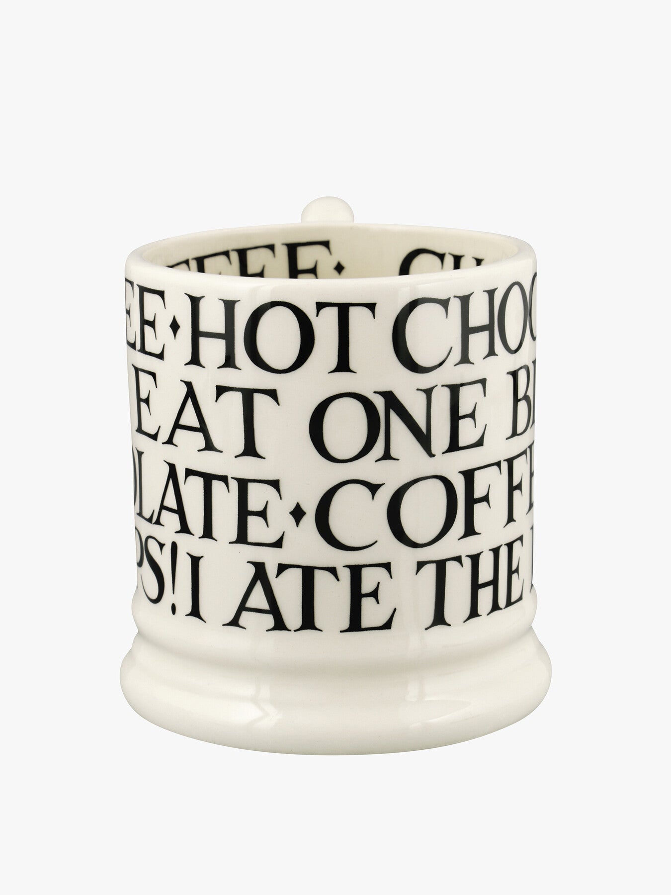 Black Toast All Over Writing 12 Pint Mug