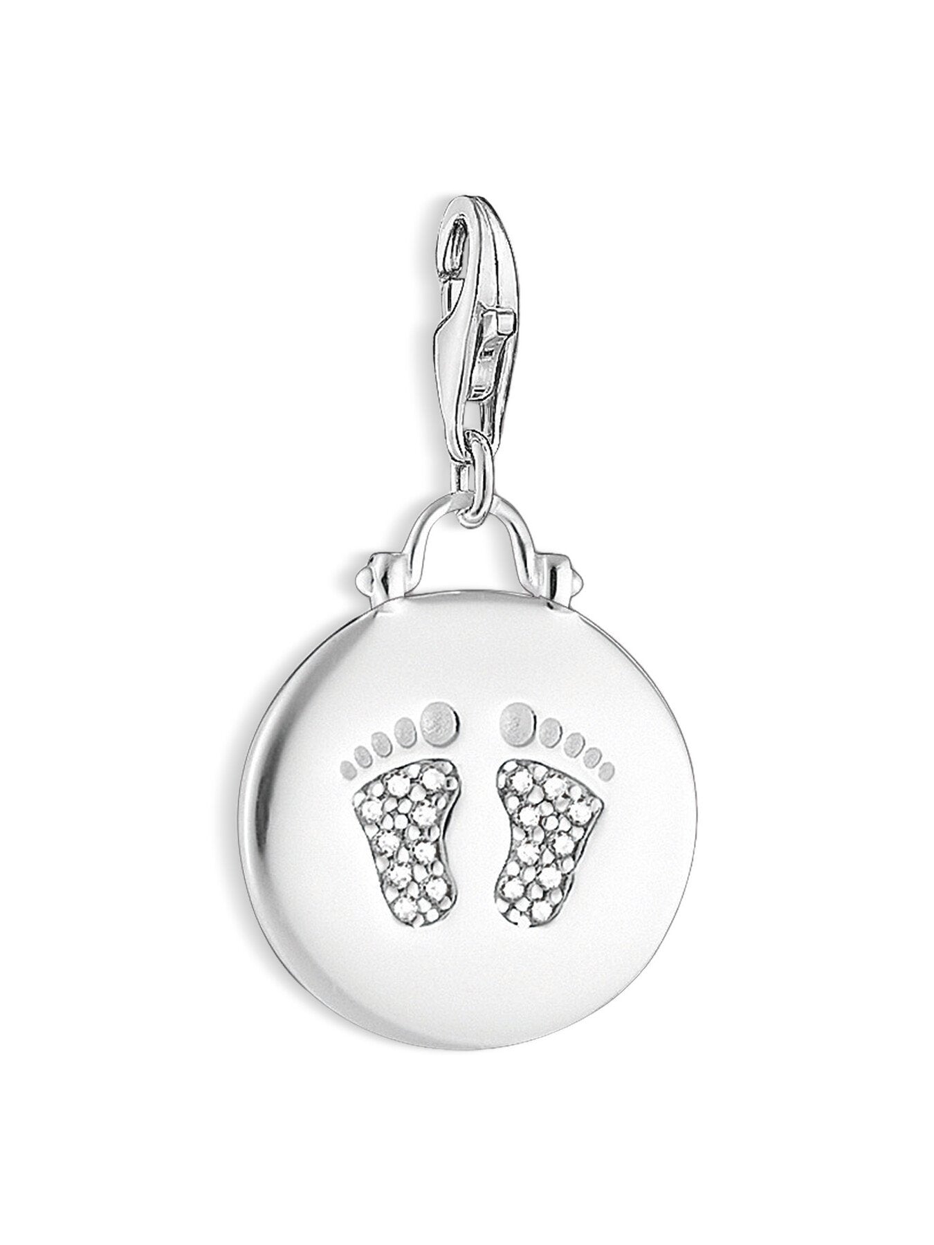 Baby Footprint Disc Charm