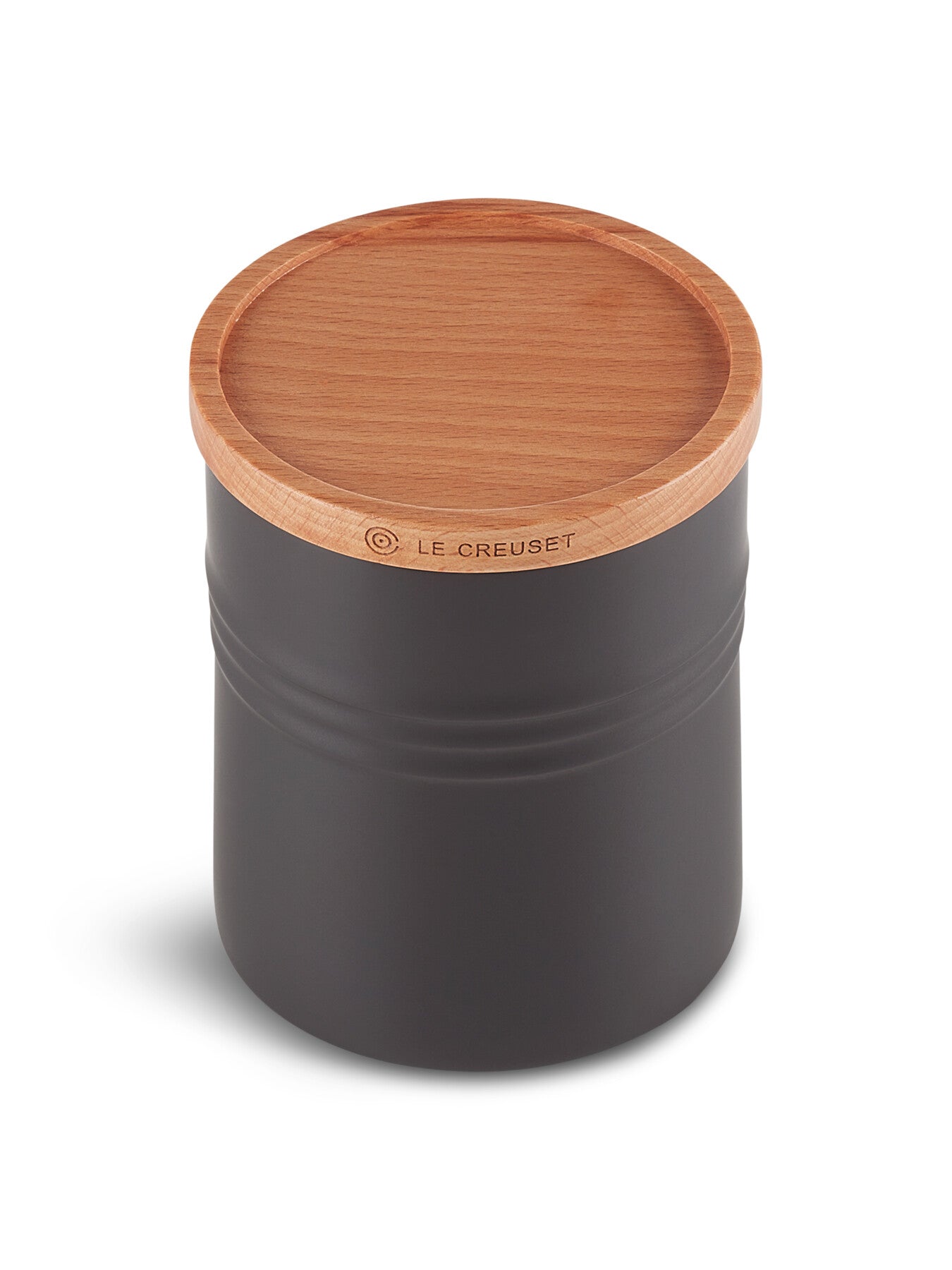 Medium Storage Jar with Wood Satin Black