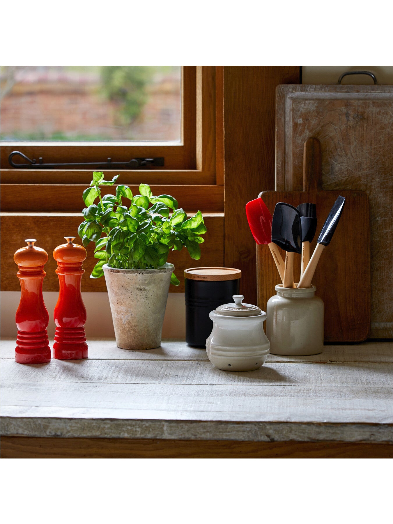 Medium Storage Jar with Wood Satin Black