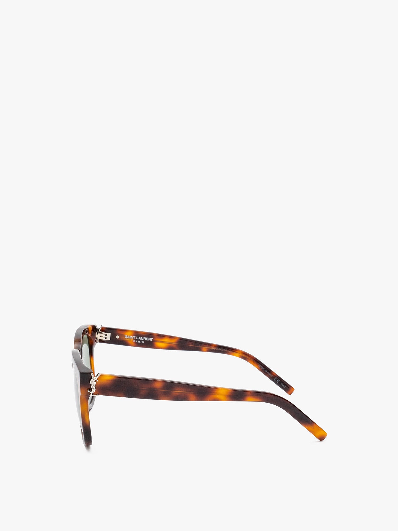 SLM40 Square Tortoise YSL Logo Sunglasses