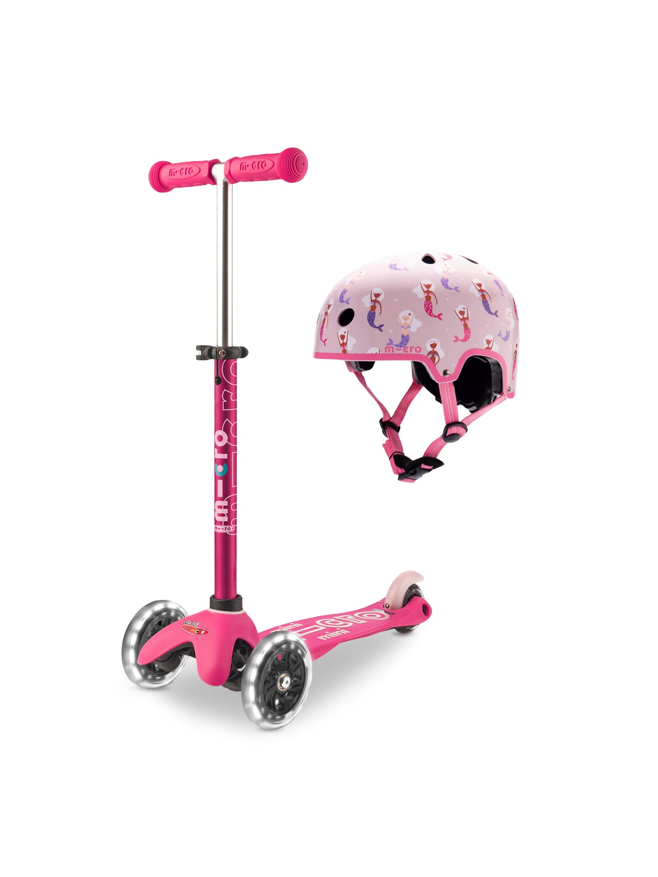 Mini Deluxe Scooter & Mermaid Helmet Bundle