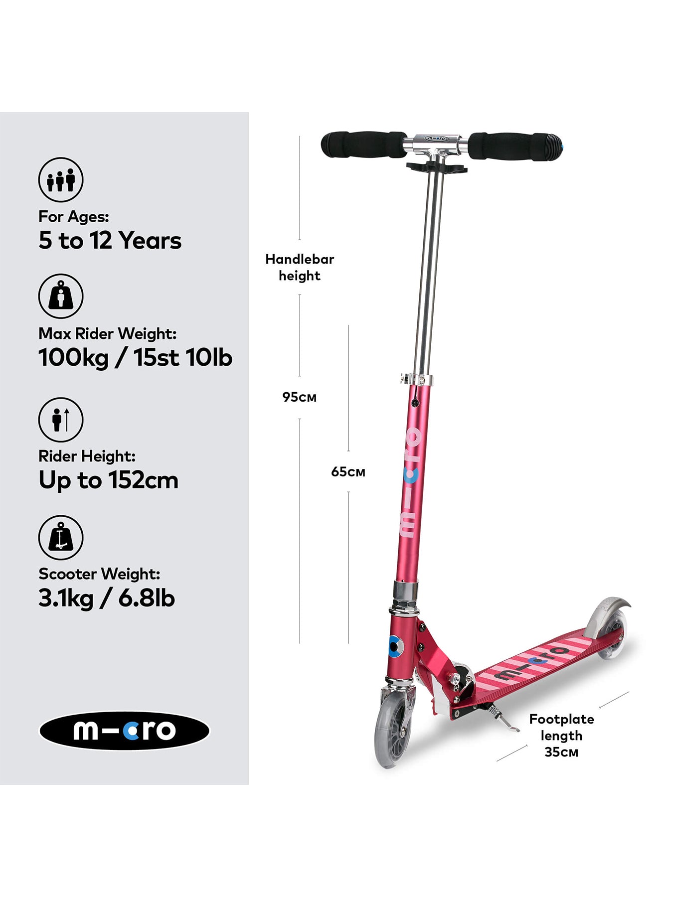 Sprite Stripe Classic Scooter Pink