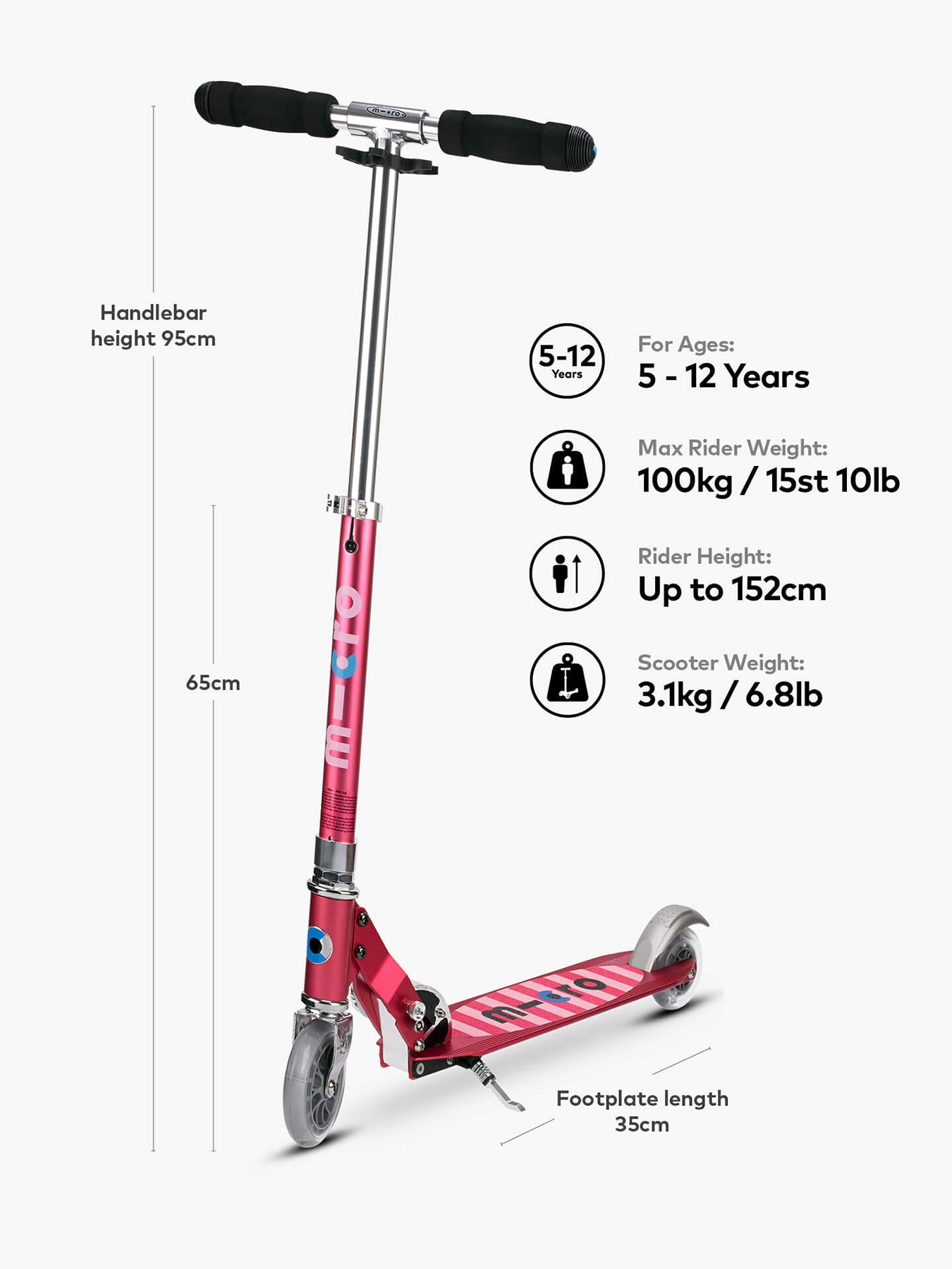 Sprite Stripe Classic Scooter Pink