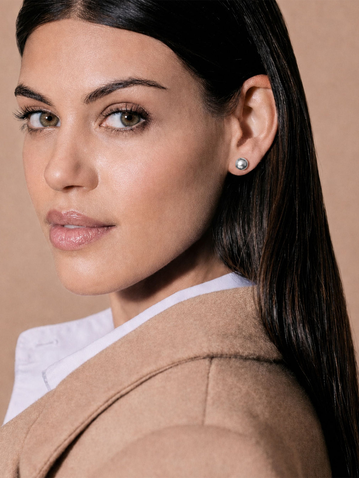 Silver Tone Stud Earrings
