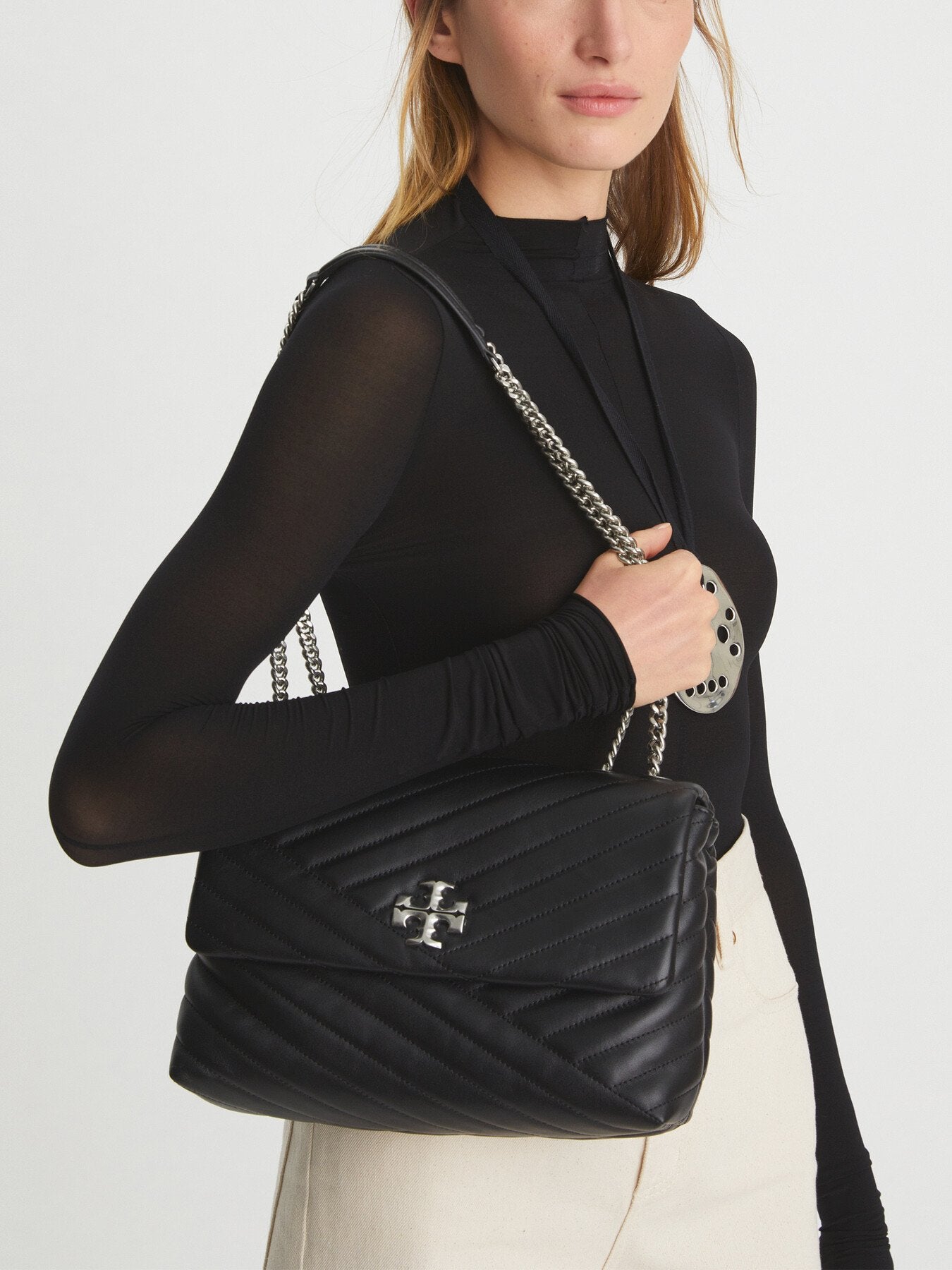 Kira Chevron Convertible Shoulder Bag