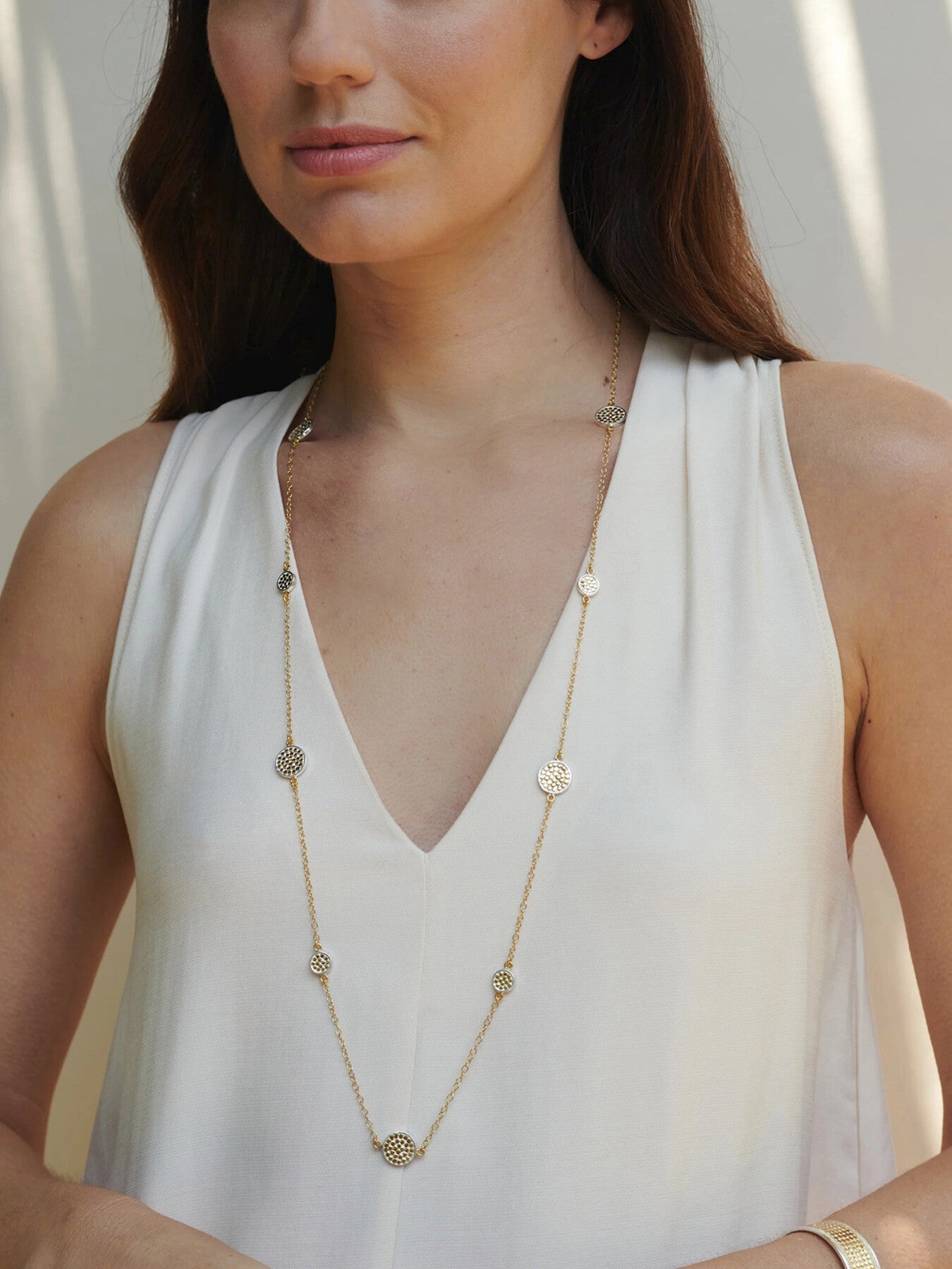 Multi-Disc Reversible Station Necklace
