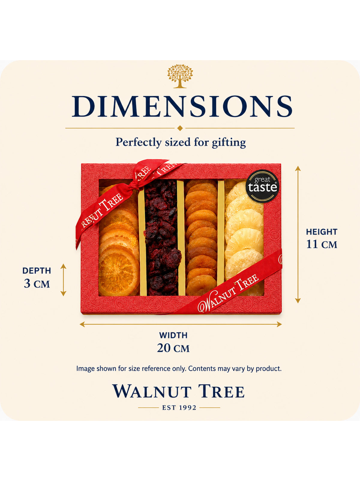 Four Stripe Dried Fruit Gift Box