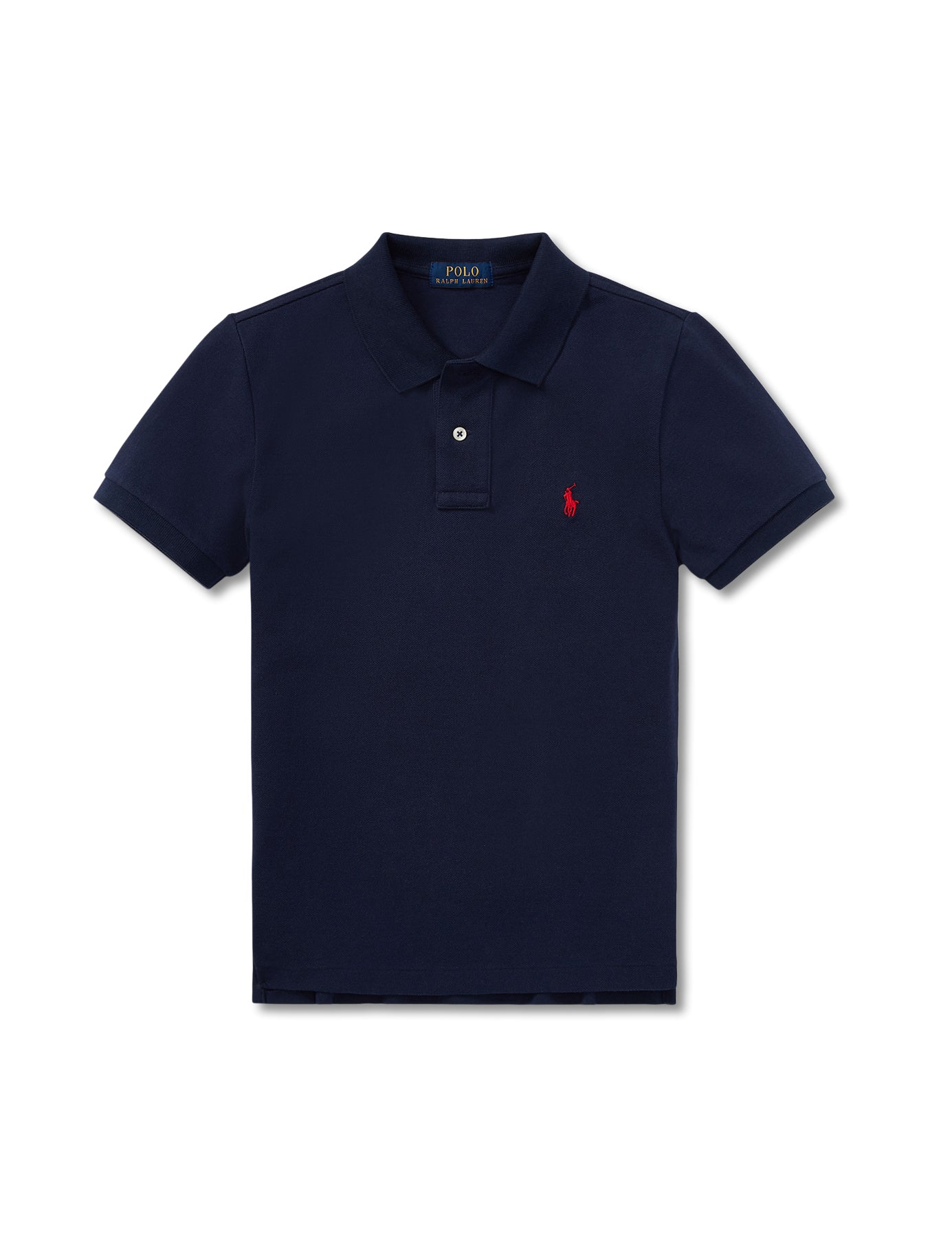 Navy Kids Short Sleeve Cotton Polo Shirt