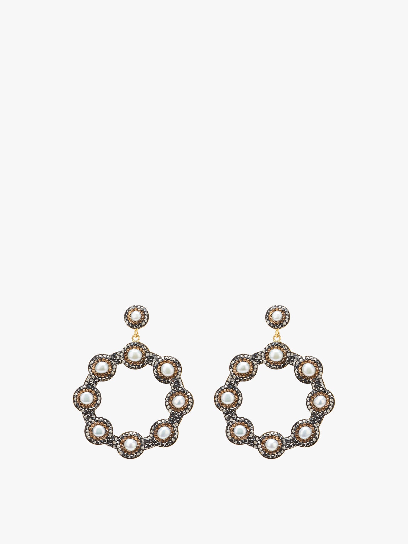 Baroque Pearl Hoop Earrings