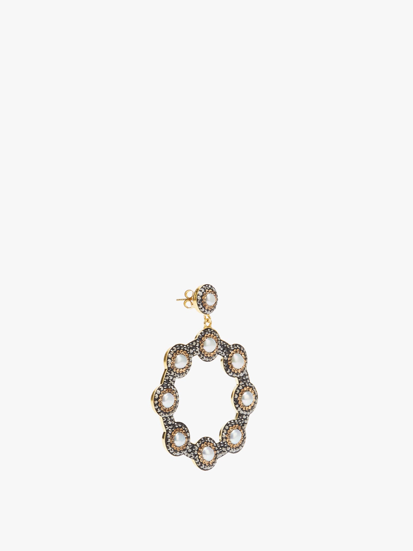 Baroque Pearl Hoop Earrings