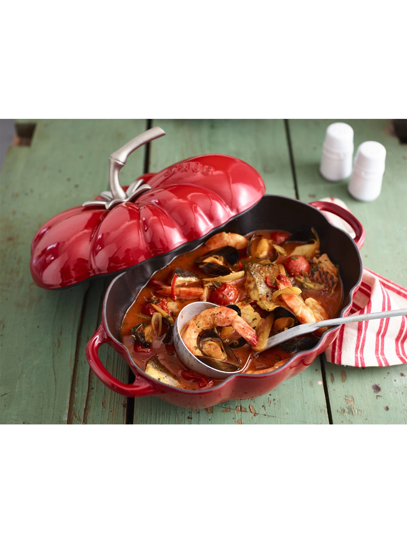 Tomato Cast Iron Cocotte 25cm