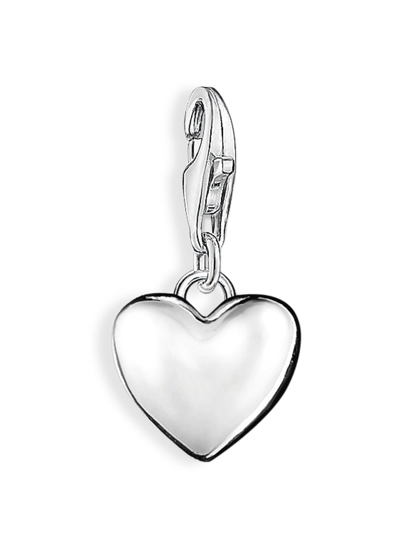 SILVER PLAIN HEART CHARM