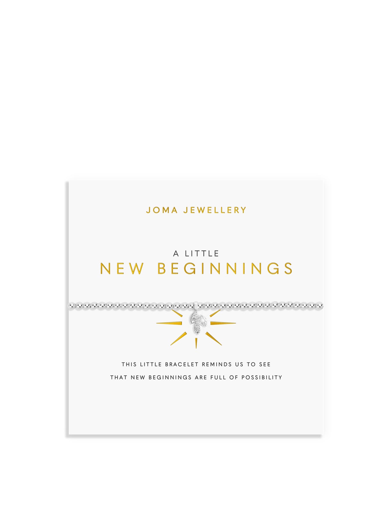 A Little New Beginnings Charm Bracelet Silver
