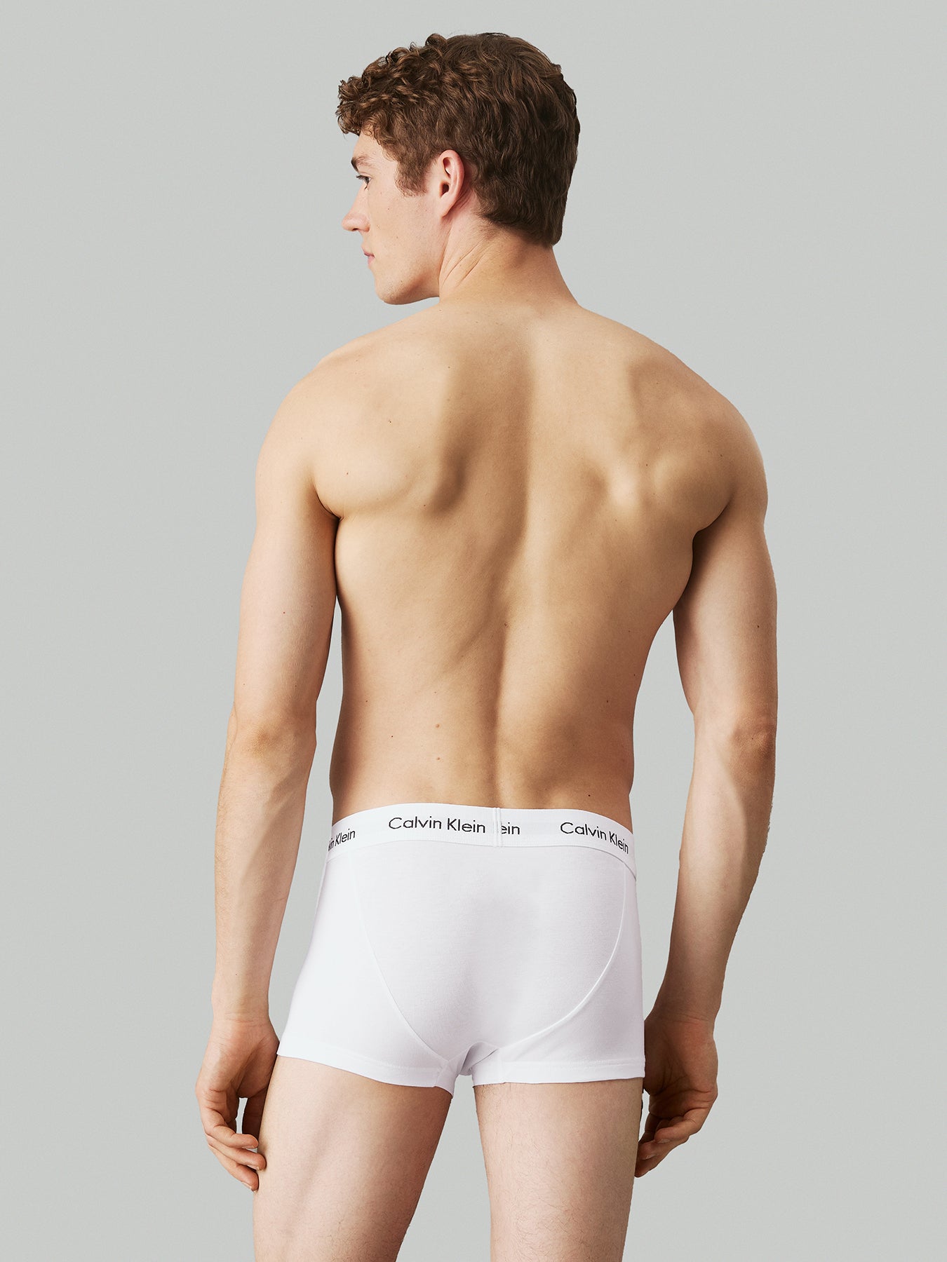 Low Rise 3 Pack Cotton Stretch Trunks White