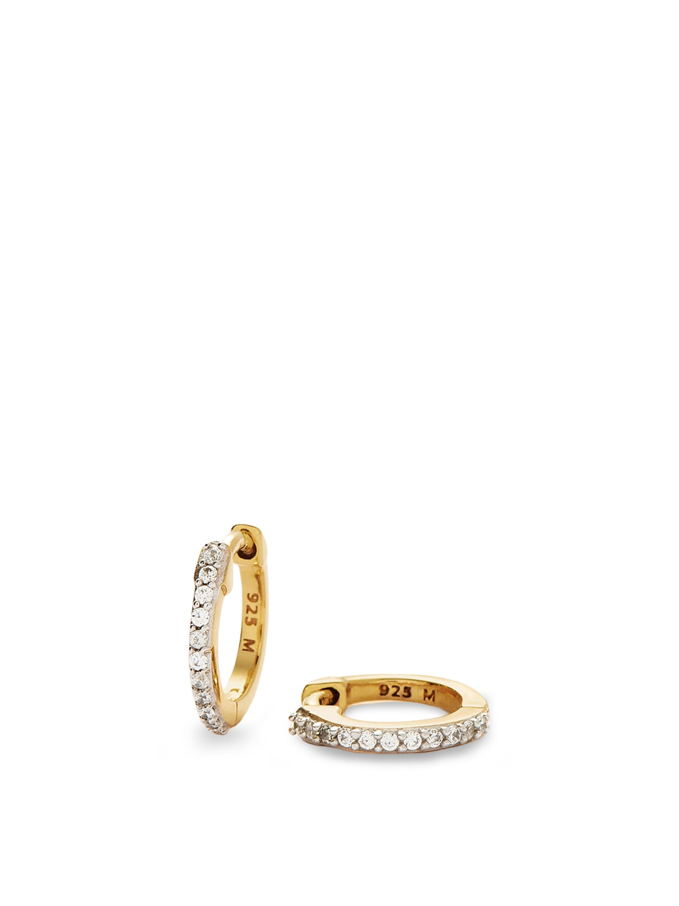Pave Huggie Pair