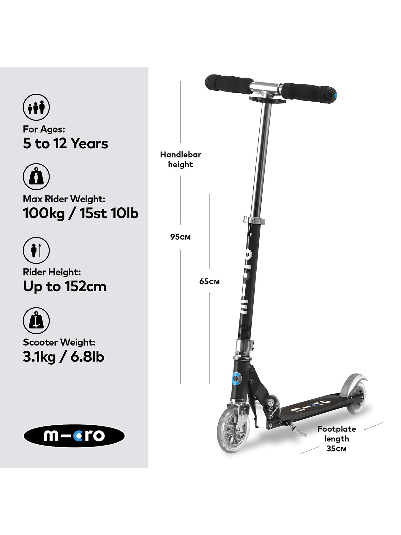 Sprite Stripe Classic Scooter Black