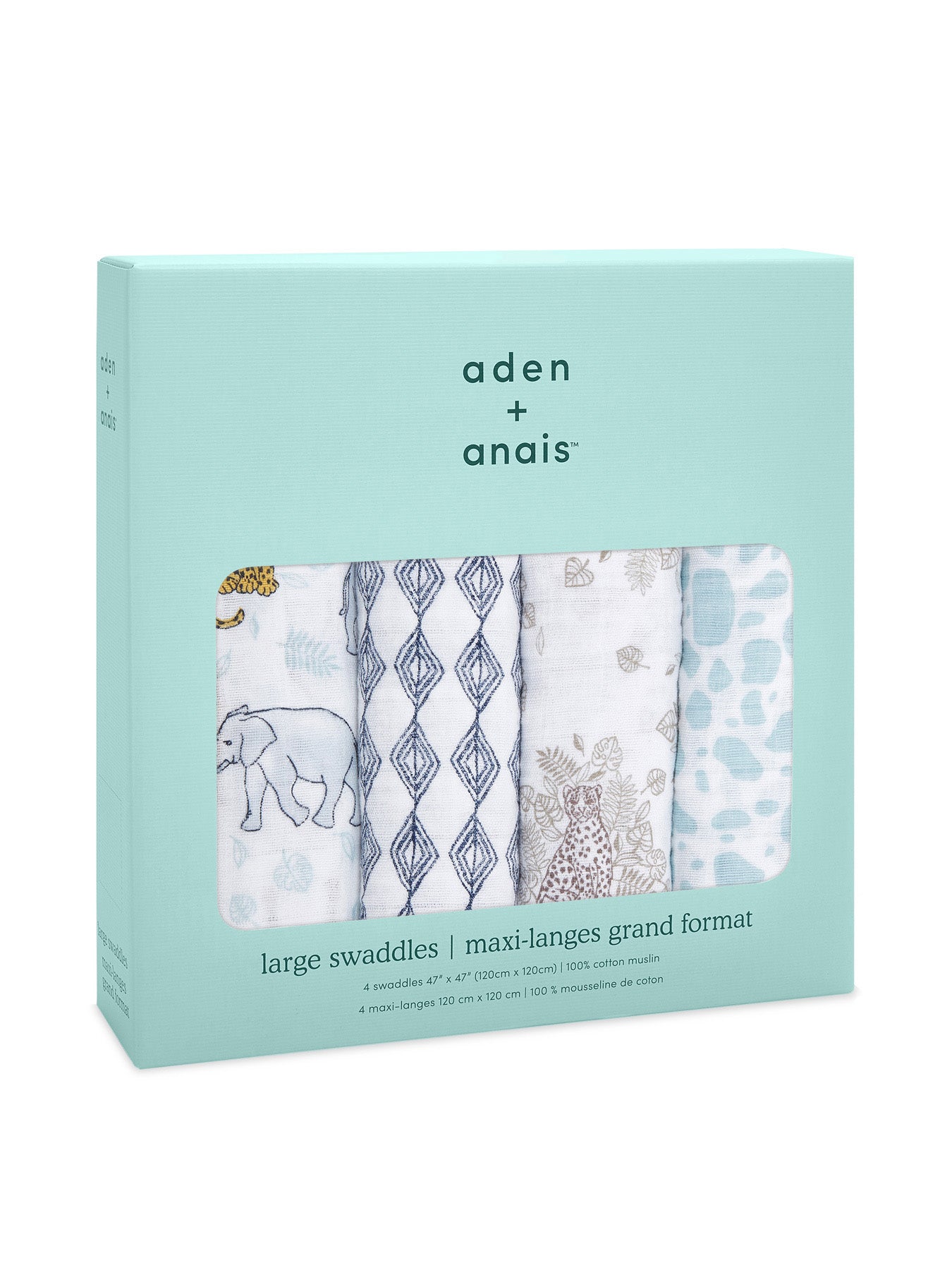 4 Pack Jungle Cotton Muslin Blanket