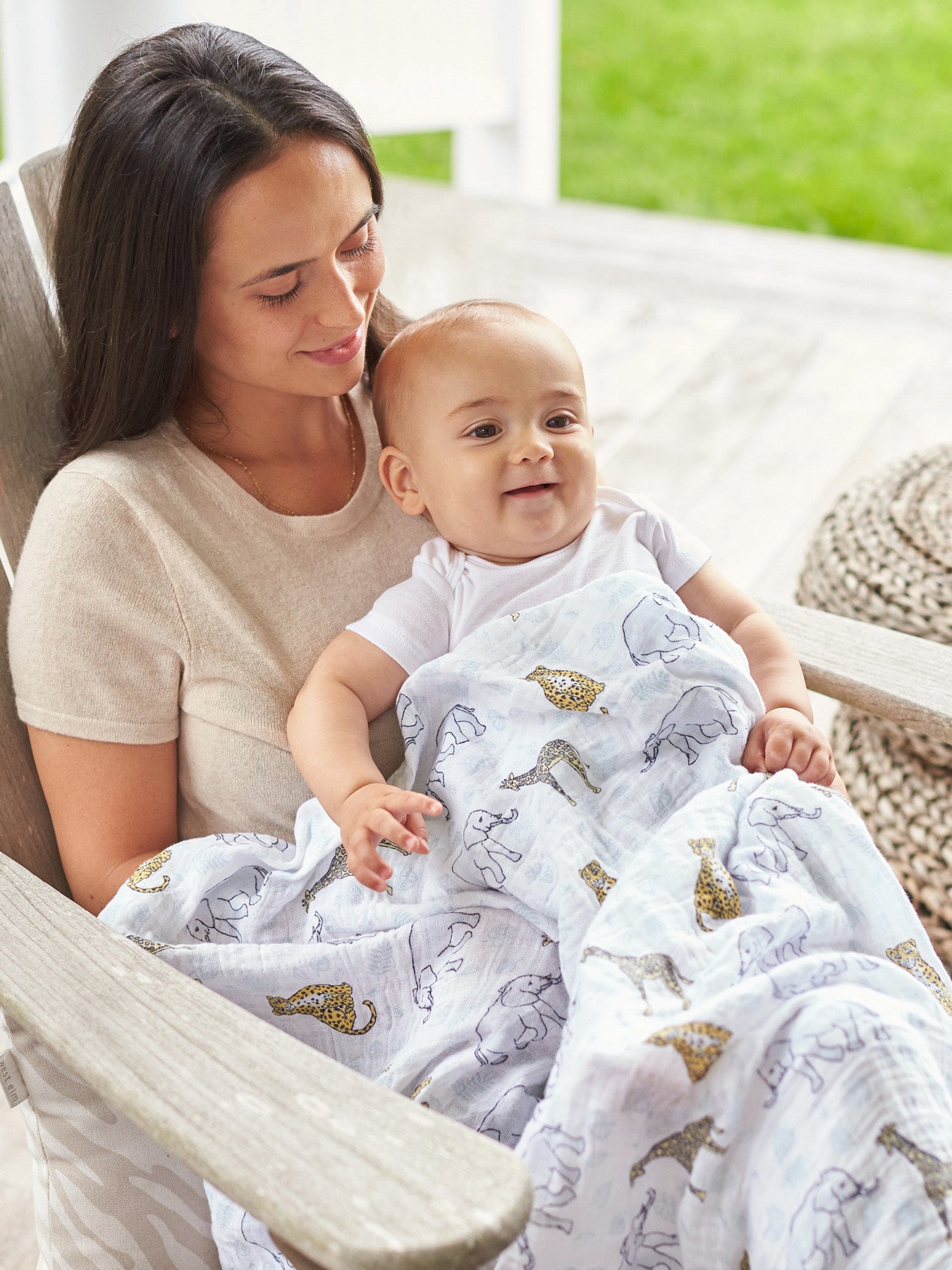 4 Pack Jungle Cotton Muslin Blanket