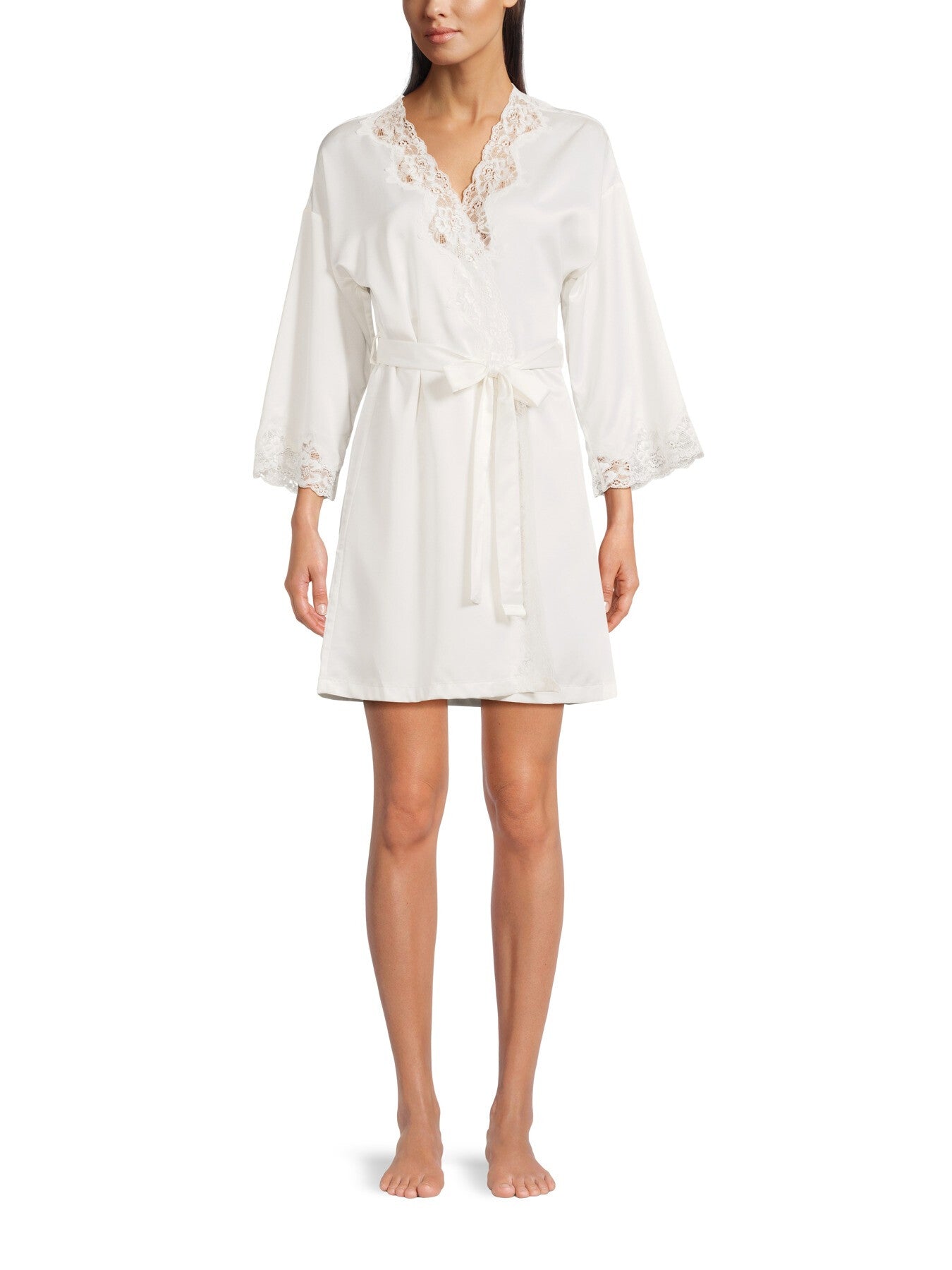 Signature Satin Lace Kimono