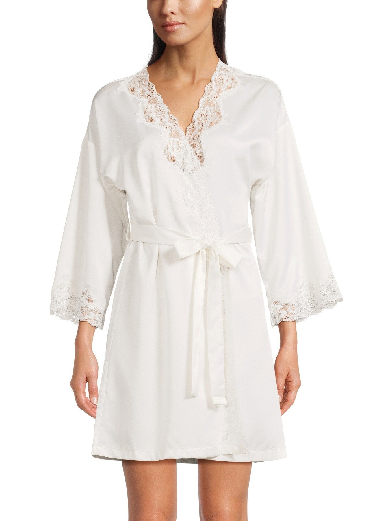 Signature Satin Lace Kimono