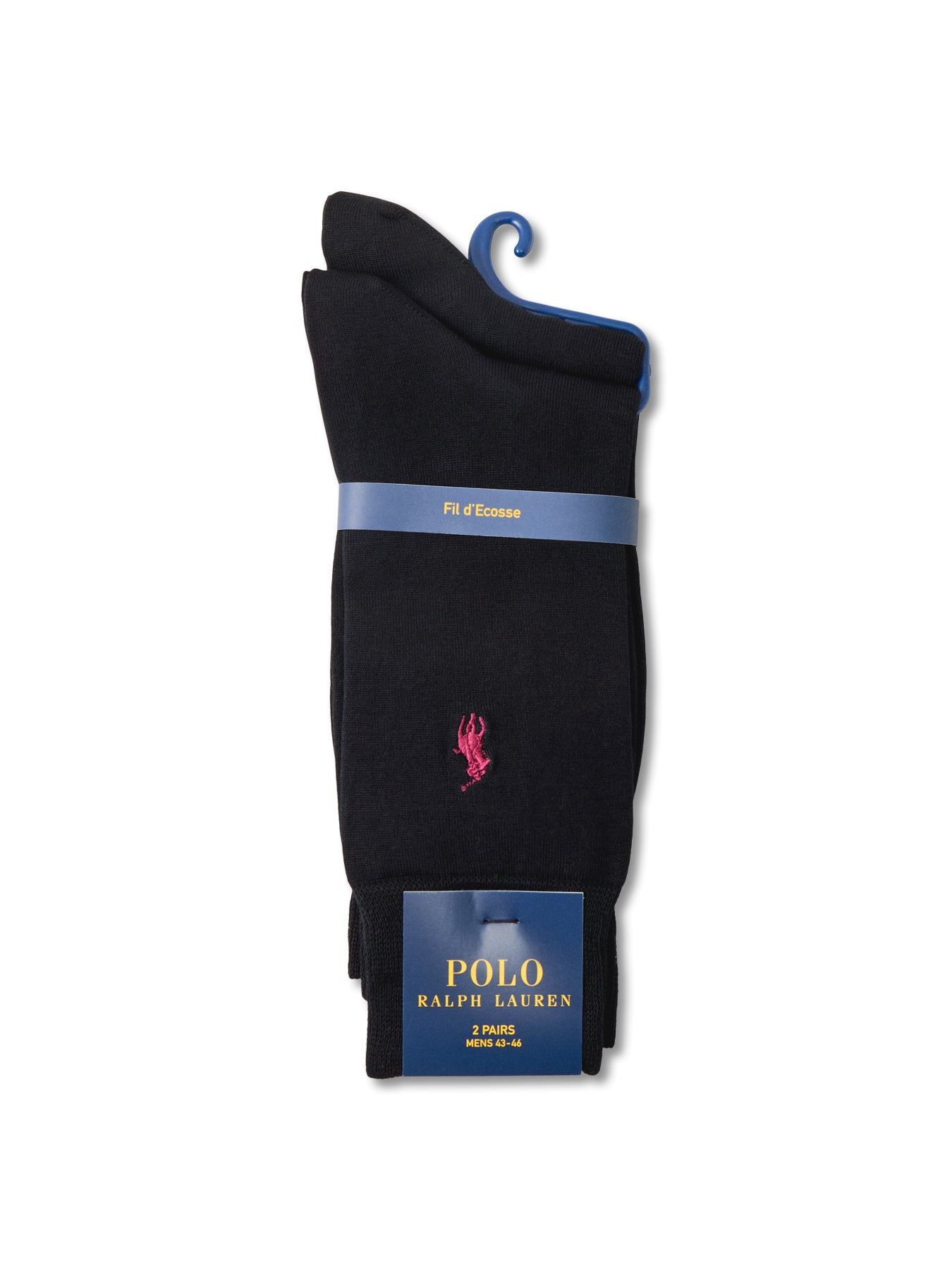 Flat Crew Socks Pack Black