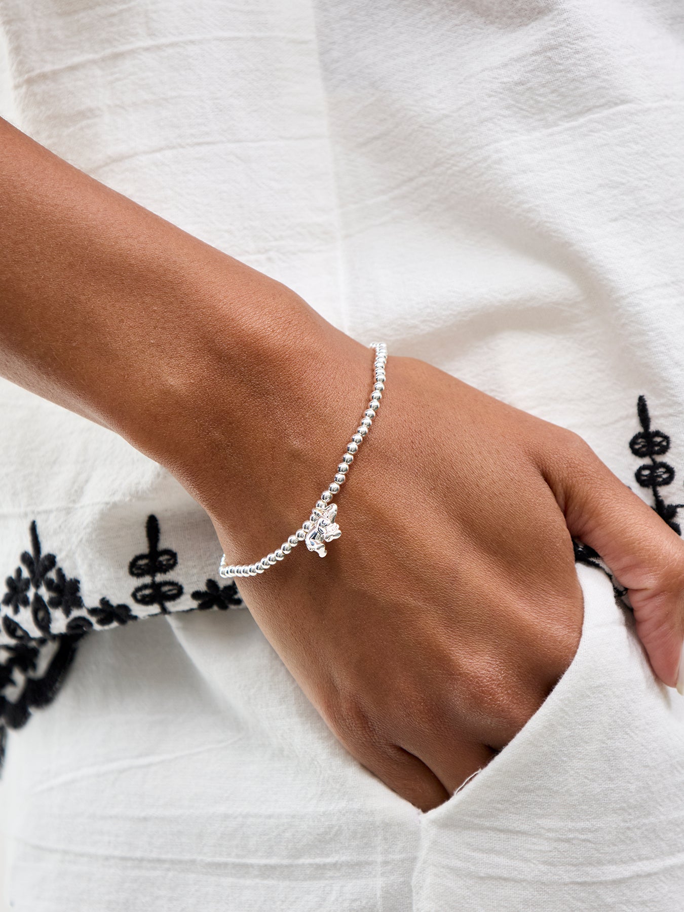 Lucky Elephant Charm Bracelet Silver