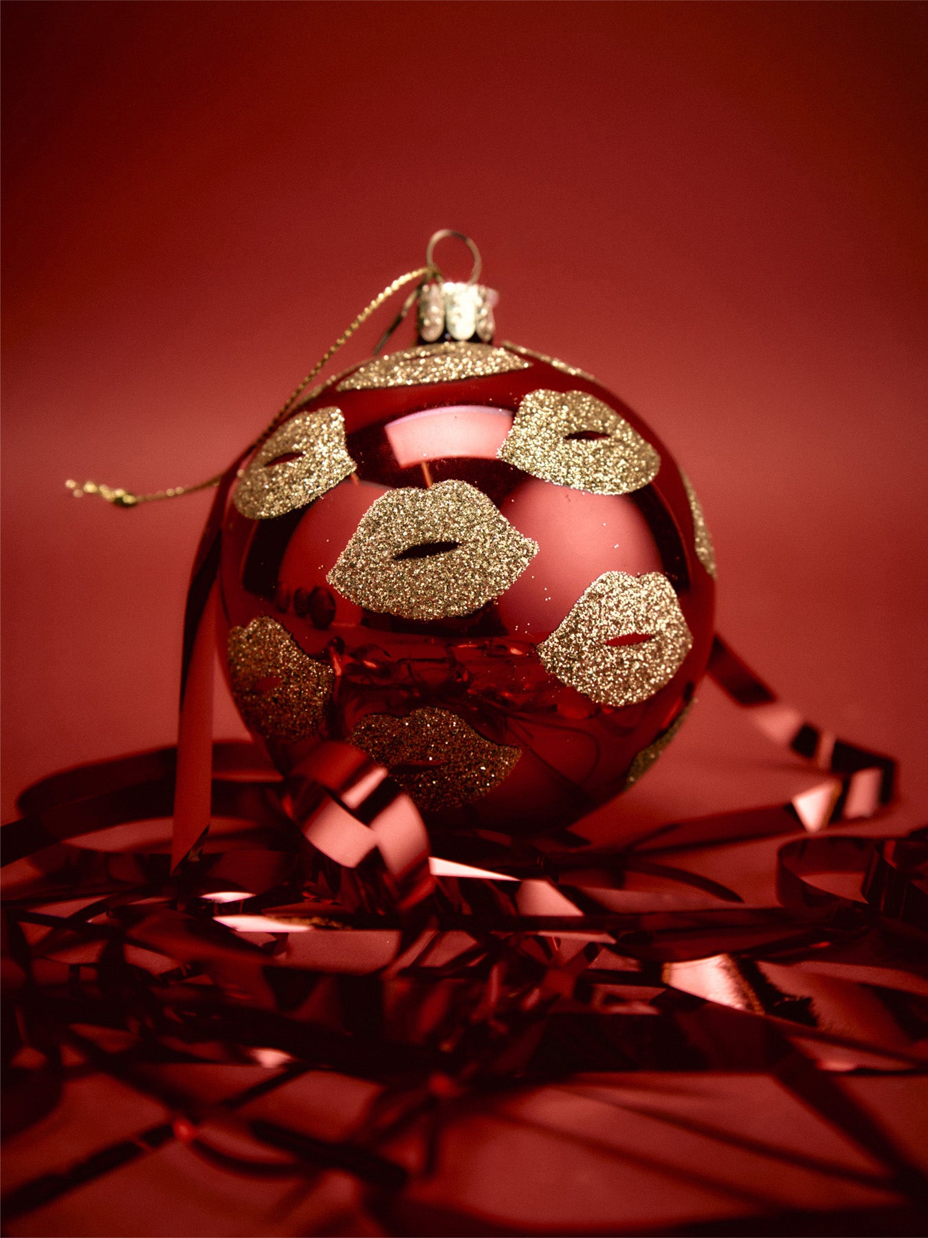 Glittery Lip Christmas Tree Hanging Decoration