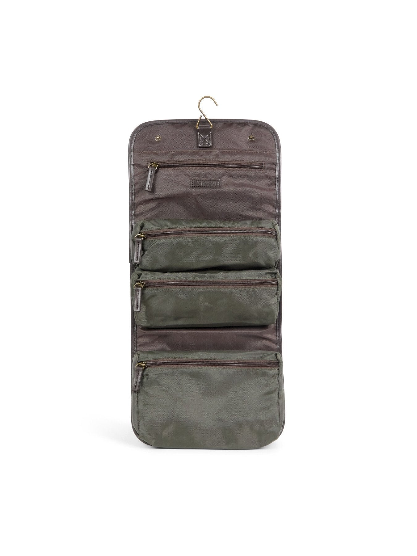 Barbour wax hanging washbag