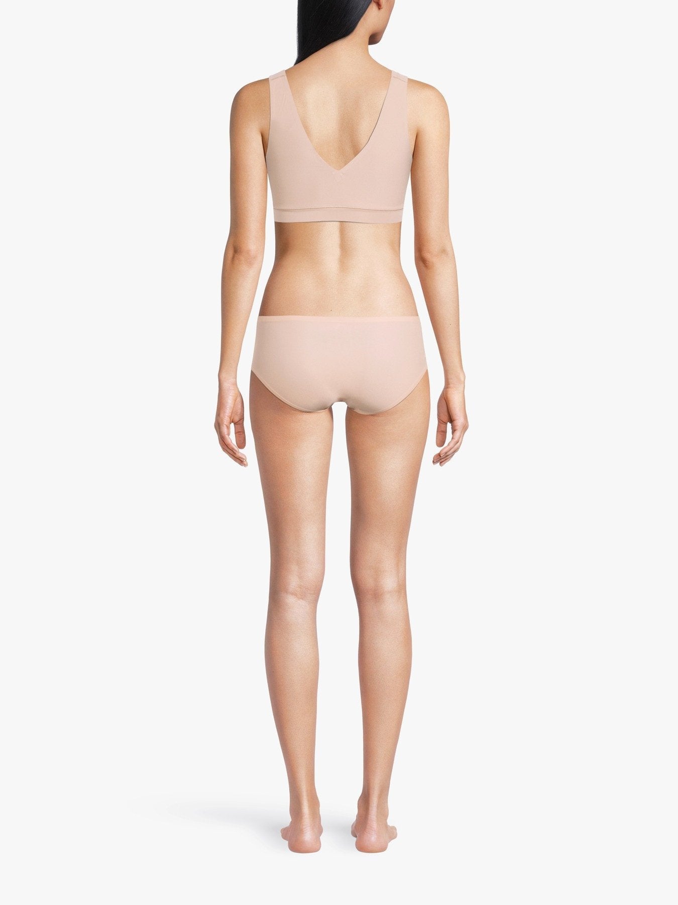 Soft Stretch V Neck Padded Crop Top