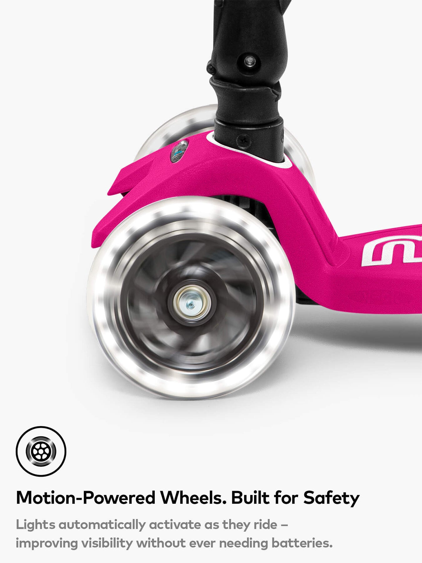 Pink Maxi Deluxe LED Foldable Scooter