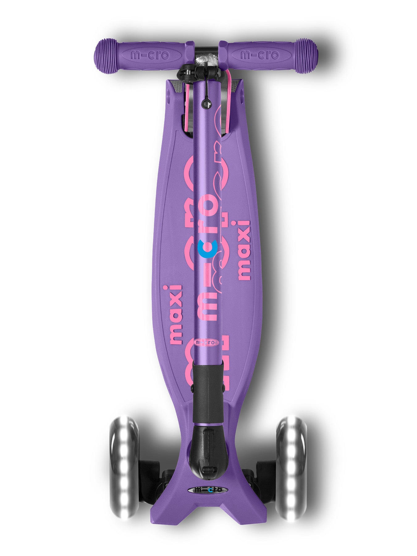 Purple Maxi Deluxe LED Foldable Scooter