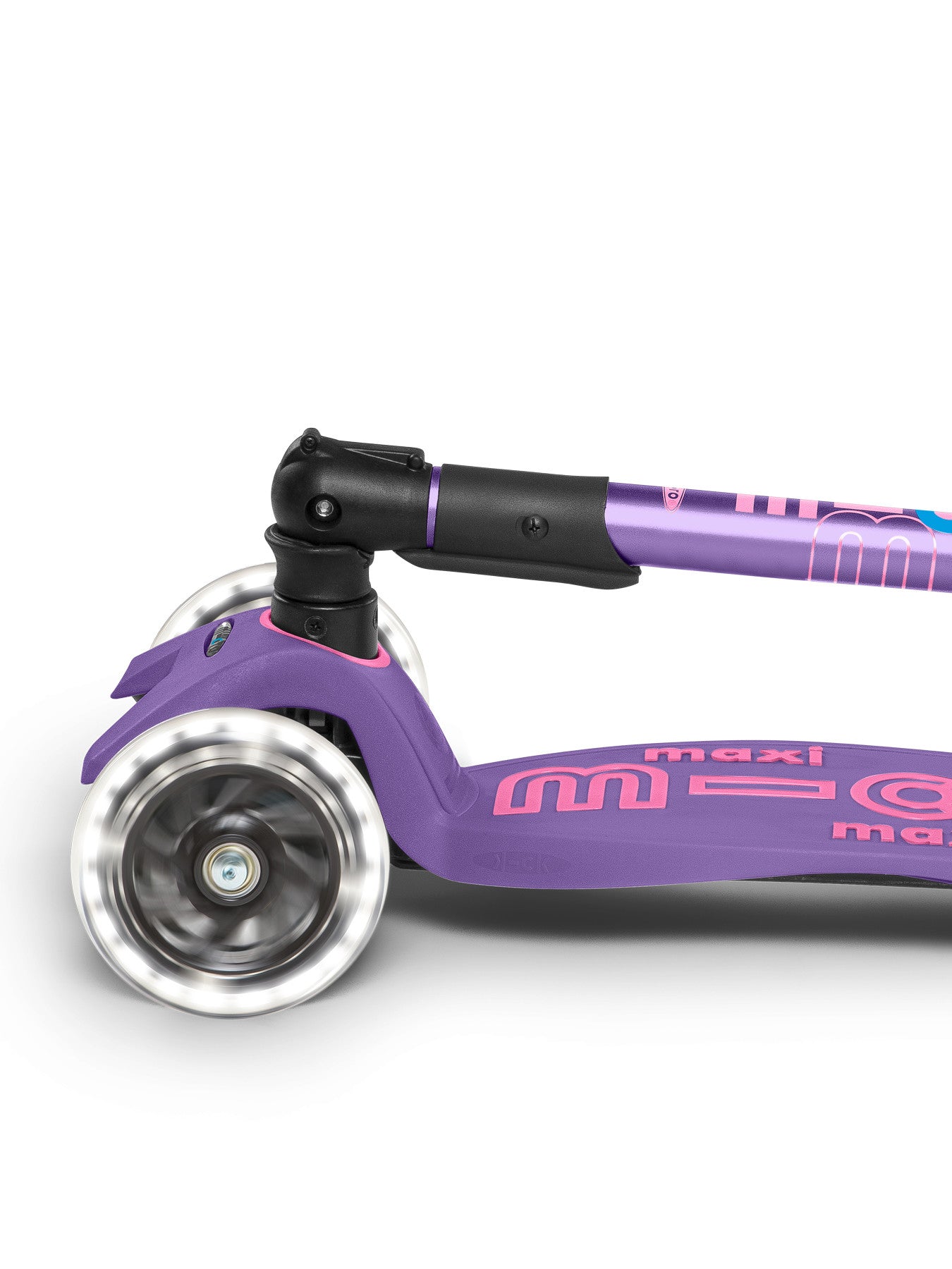 Purple Maxi Deluxe LED Foldable Scooter