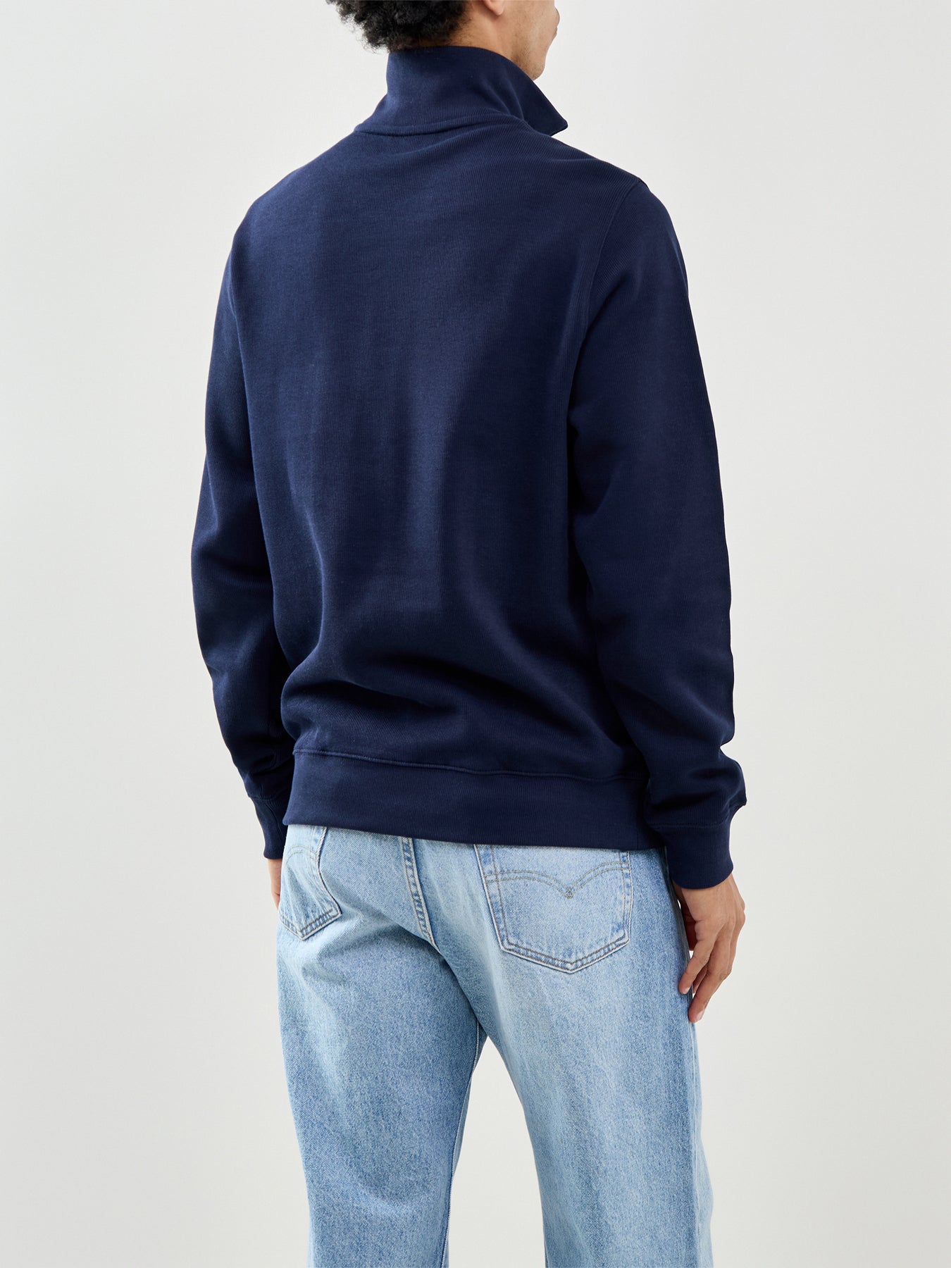 Zip Collar Cotton Sweatshirt