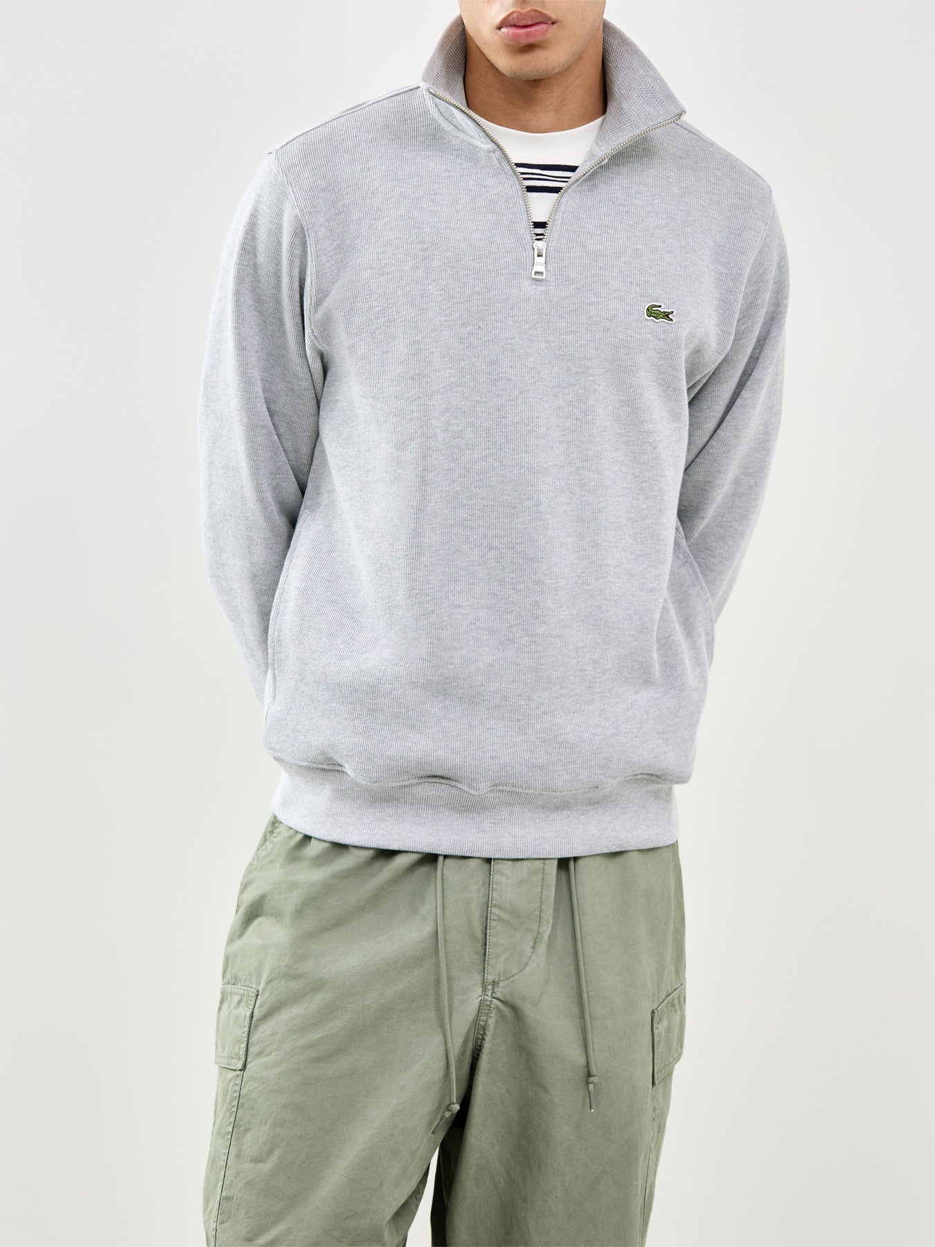 Zip Collar Cotton Sweatshirt