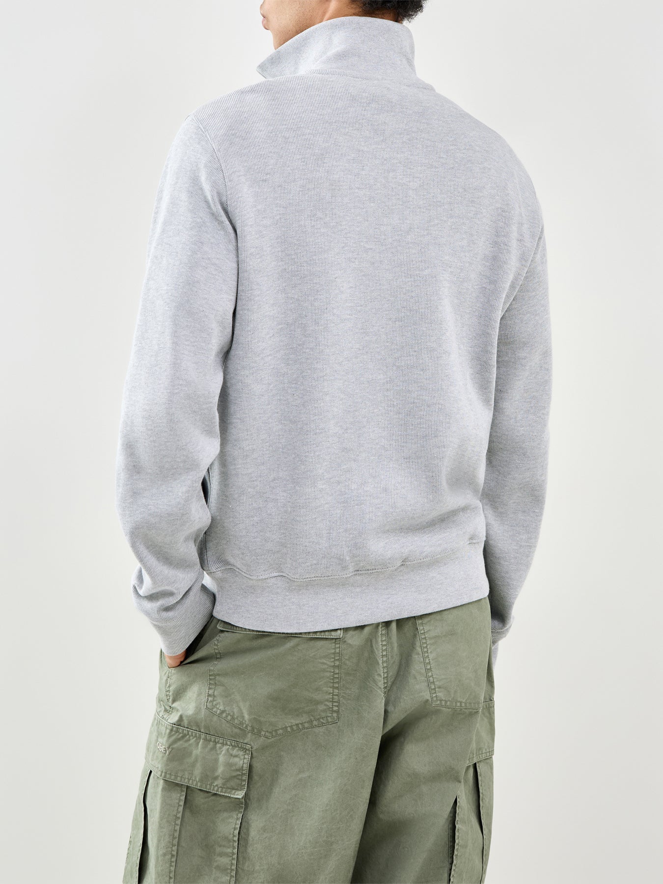 Zip Collar Cotton Sweatshirt